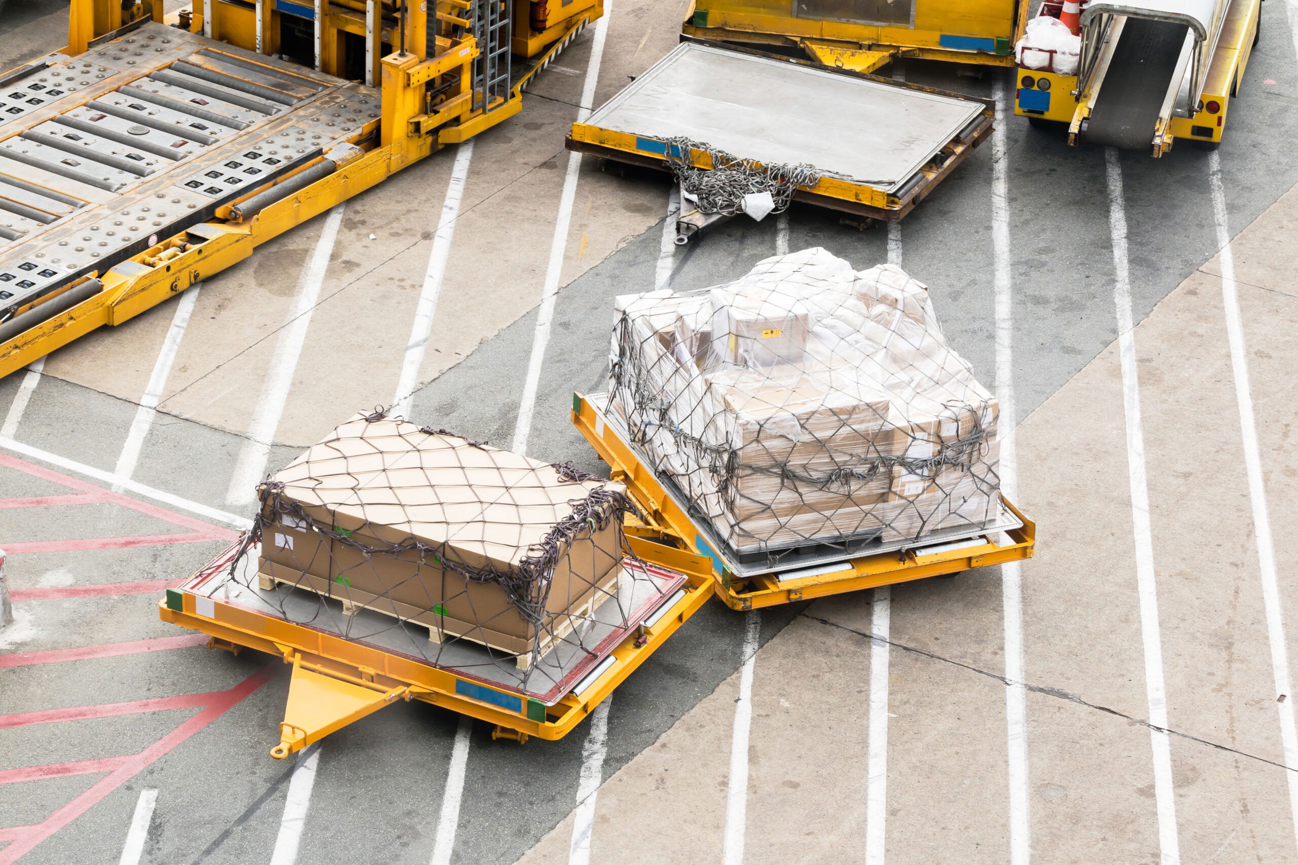 Flughafen Luftseite Verladung