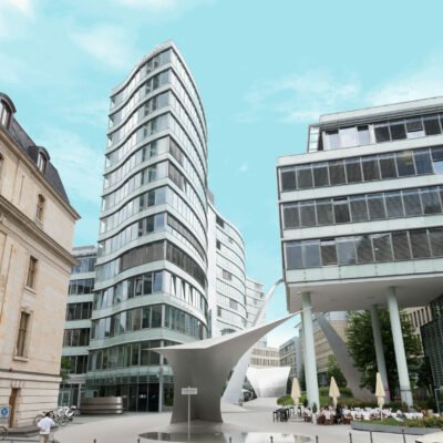 Architektonisch hochwertiges Entwässerungsprojekt die Welle in Frankfurt