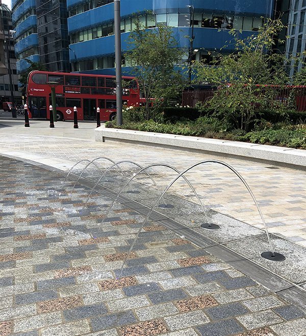 Drainage channel at Aldgate Square