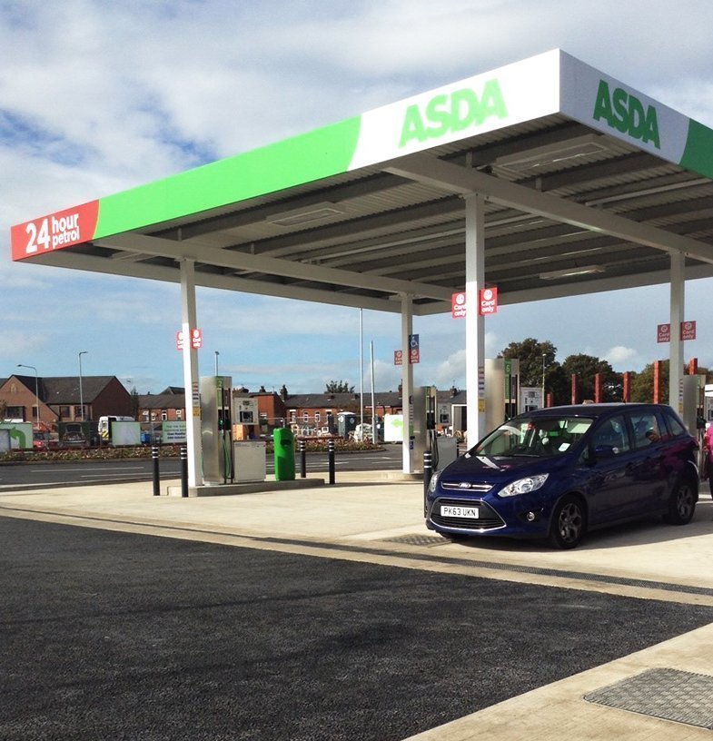 Asda Superstore petrol station with FASERFIX KS