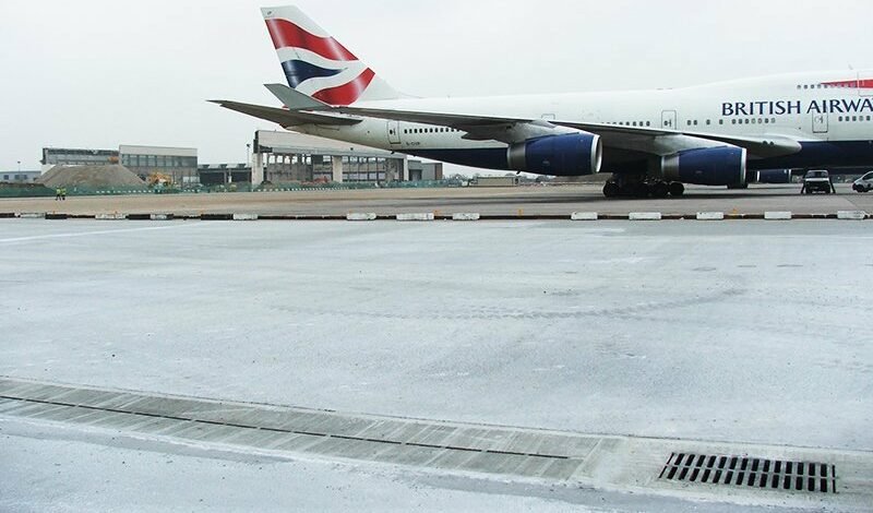 Heathrow Airport with RECYFIX HICAP for airside drainage