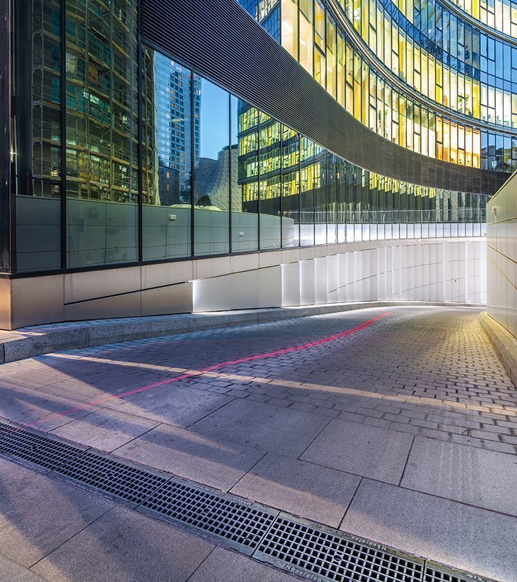 Entrance to underground car park