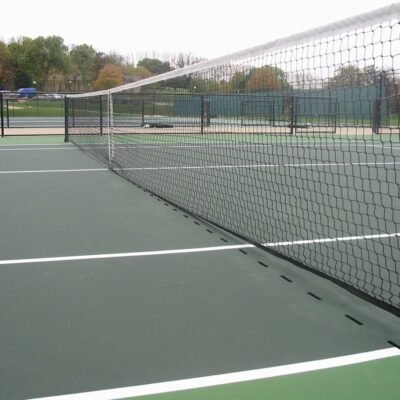 Tennis court drainage system at harrow school