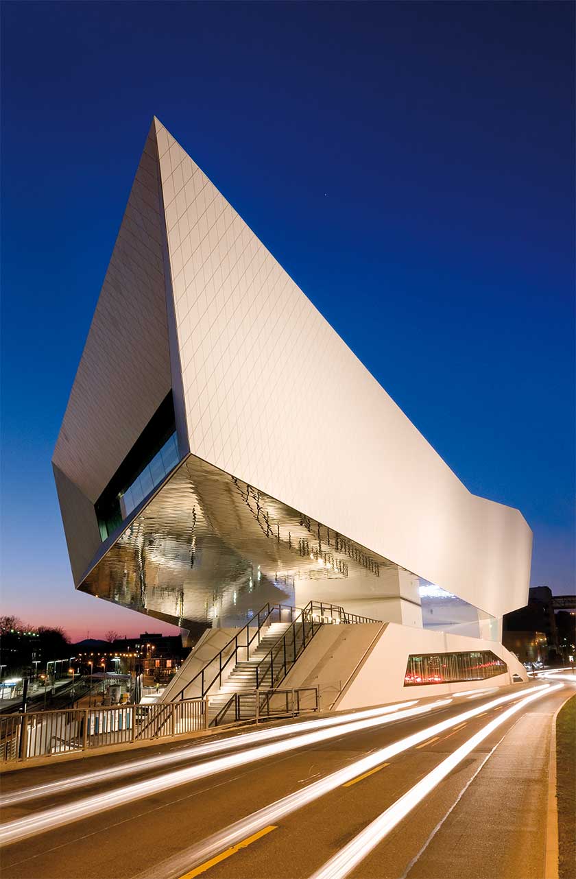 Porsche Museum Stuttgart, architektonisch anspruchsvoll