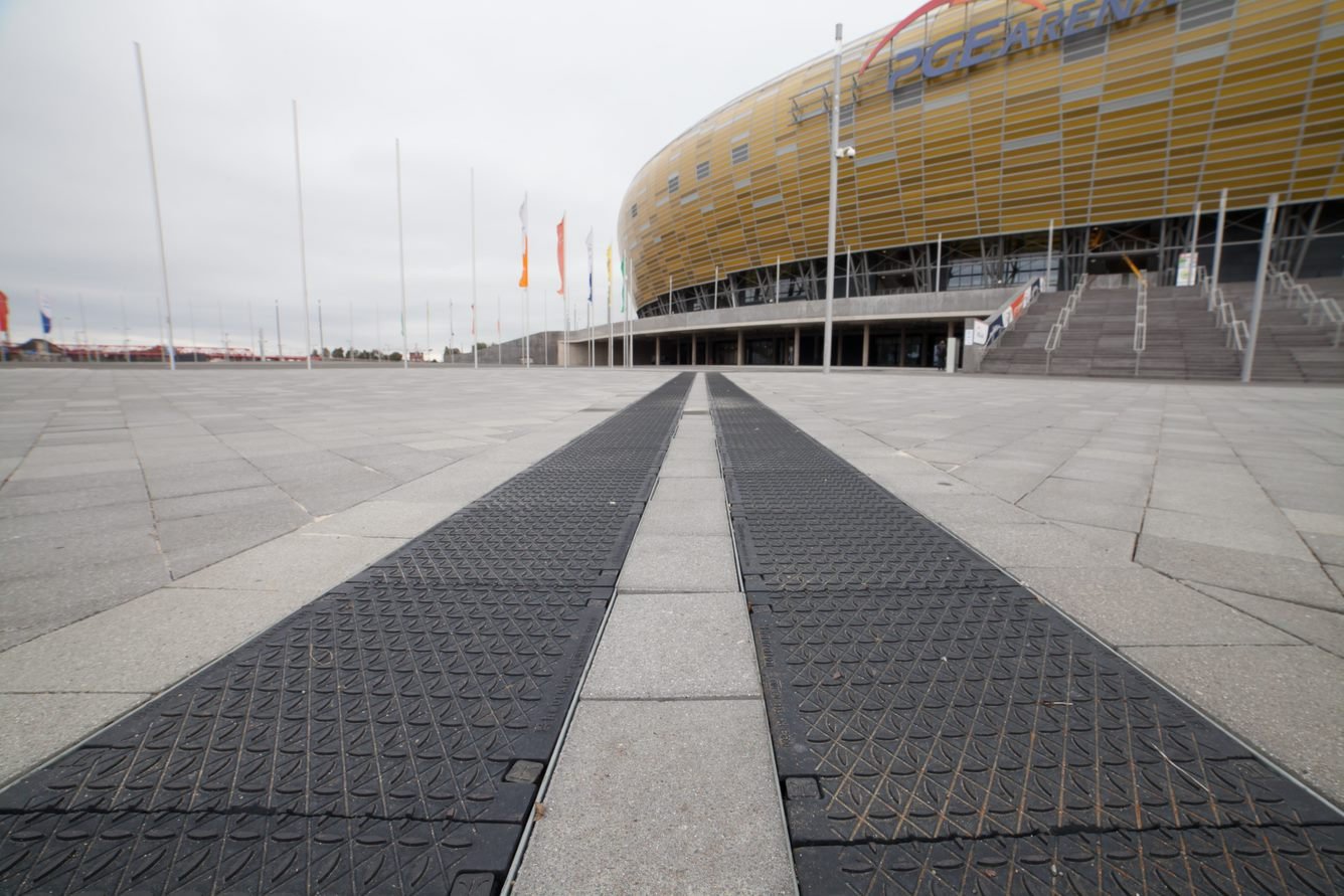 Cable Trough System FASERFIX SERVICE CHANNEL at Gdansk City Stadium in Poland