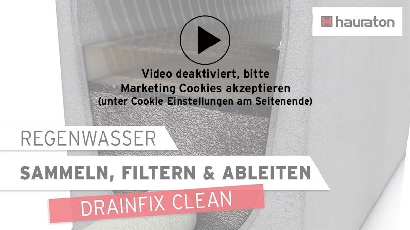 Regenwasser sammeln, filtern und ableiten mit DRAINFIX CLEAN