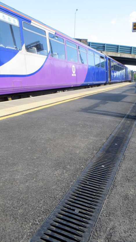 Low Moor railway station platforms with RECYFIX PRO