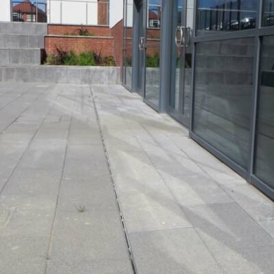 Maltby Academy paved areas with slotted channel