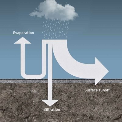 Infiltration of rainwater