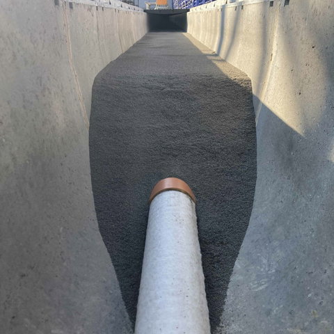 Filtersubstrat in einer Drainfix Clean Rinne