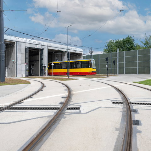 odwodnienie torowiska przy hangarach w zajezdni tramwajowej