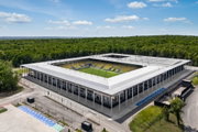 Stadion, arena w Katowicach. Zdjęcie z loty ptaka na stadion